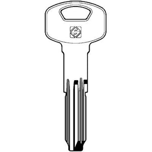 CHIAVE PUNZONATA YALE YA90 SILCA - OTTONE NICHELATO- 10 pezzi