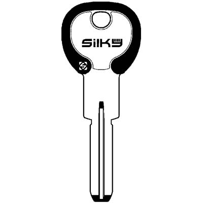 CHIAVE PUNZONATA AGB AGB5DZ SILKY SILCA - OTTONE NICHELATO- 5 pezzi