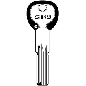 CHIAVE PUNZONATA AGB AGB8DZ SILKY SILCA - OTTONE NICHELATO- 5 pezzi