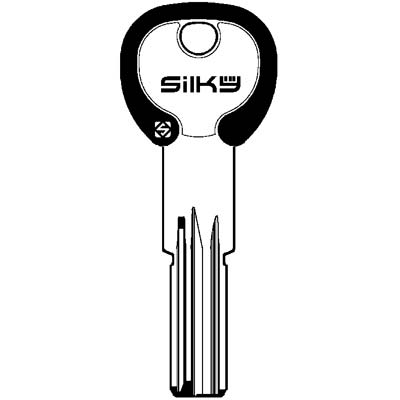 CHIAVE PUNZONATA AGB AGB9DZ SILKY SILCA - OTTONE NICHELATO- 5 pezzi