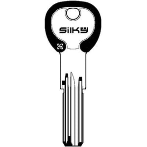 CHIAVE PUNZONATA ISEO IE26DZ SILKY SILCA - OTTONE NICHELATO- 5 pezzi