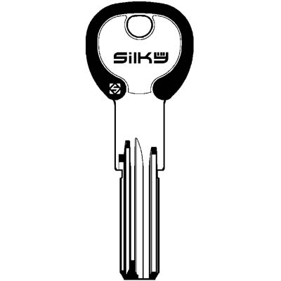 CHIAVE PUNZONATA ISEO IE26DZ SILKY SILCA - OTTONE NICHELATO- 5 pezzi