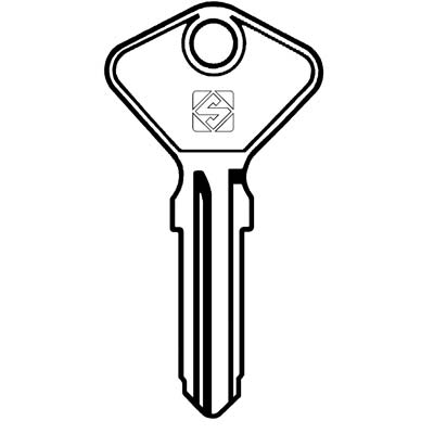 CHIAVE AUTO SAFE GIOBERT AF4D SILCA - ACCIAIO NICHELATO- 10 pezzi