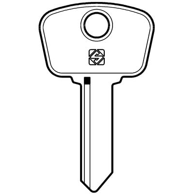 CHIAVE AUTO SAFE GIOBERT AF5B SILCA - ACCIAIO NICHELATO- 10 pezzi