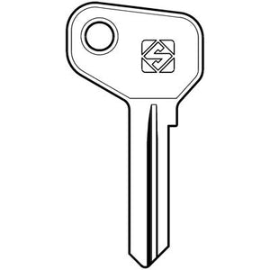 CHIAVE AUTO SAFE GIOBERT AF7A SILCA - ACCIAIO NICHELATO- 10 pezzi