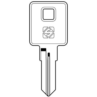 CHIAVE AUTO HARLEY DAVIDSON HY11R SILCA - OTTONE NICHELATO- 5 pezzi