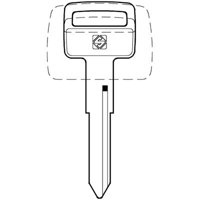 CHIAVE AUTO KOMATSU KOM1 SILCA - OTTONE NICHELATO- 5 pezzi