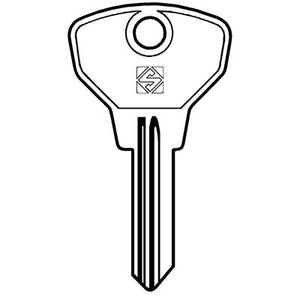 CHIAVE AUTO FIAT SIP9 SILCA - ACCIAIO NICHELATO- 10 pezzi