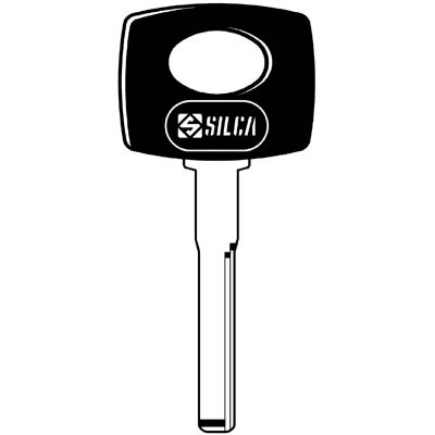 CHIAVE AUTO MERCEDES HU64P SILCA  OTTONE NICHELATO