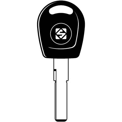 CHIAVE AUTO VOLKSWAGEN HU66P SILCA  OTTONE NICHELATO