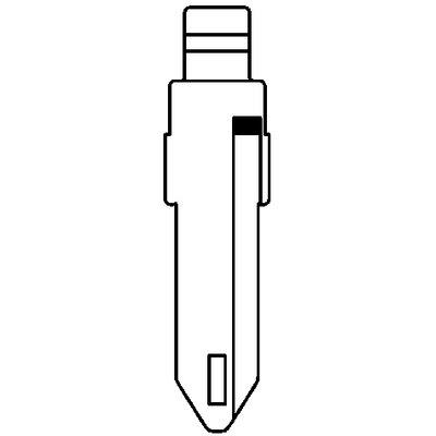 CHIAVE FLIP AUTO RENAULT NE72CH SILCA  OTTONE NICHELATO