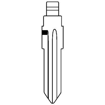 CHIAVE FLIP AUTO OPEL YM28CH SILCA  OTTONE NICHELATO