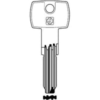 CHIAVE PUNZONATA CORBIN CB97SMD SILCA - OTTONE NICHELATO- 5 pezzi