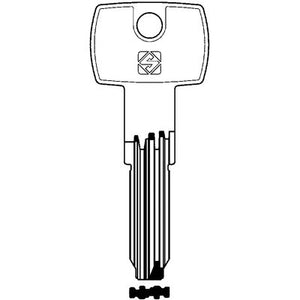 CHIAVE PUNZONATA CORBIN CB97SMD SILCA - OTTONE NICHELATO- 5 pezzi