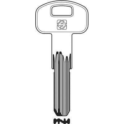 CHIAVE PUNZONATA SECUREMME SCM5R SILCA - OTTONE NICHELATO- 5 pezzi