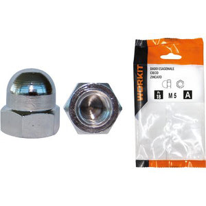 DADO ESAGONALE CIECO SELF WORKIT - ZINCATO M 5 CF=PZ 18- 5 confezioni