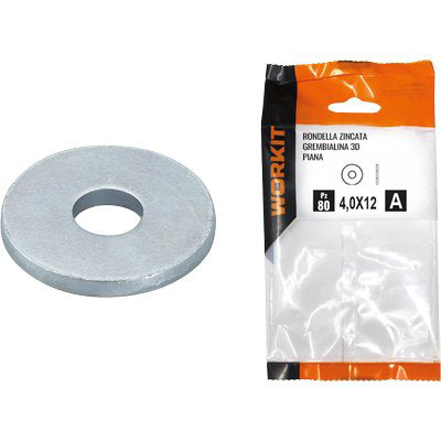 RONDELLA PIANA GREMBIALINA 4D ZINCATA SELF WORKIT - MXMM 6X24 S. MM 1,5 CF=PZ 19- 5 confezioni