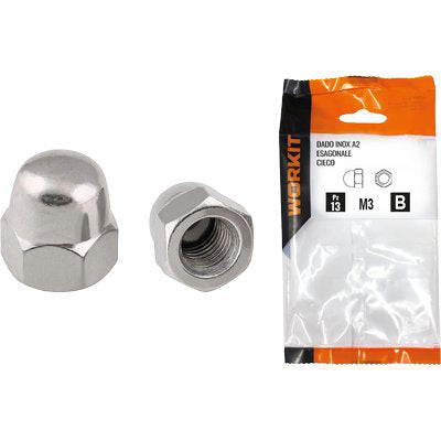 DADO ESAGONALE CIECO INOX A2 SELF WORKIT - M 10 CF=PZ 4- 5 confezioni