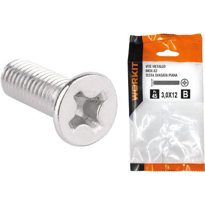 VITE METALLO TSP INOX A2 SELF WORKIT - CAVA PH FILETTO INTERO MM 5X30 CF=PZ 12- 5 confezioni