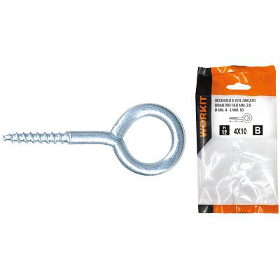 OCCHIOLO A VITE ZINCATO SELF WORKIT - MOD 19X50 MM 7X18X3,5 CF=PZ 14- 5 confezioni