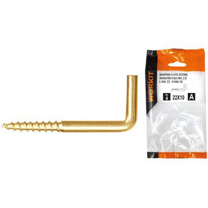 RAMPINO A VITE OTTONE SELF WORKIT - MOD 18X40 MM 30X14X3,0 CF=PZ 4- 5 confezioni