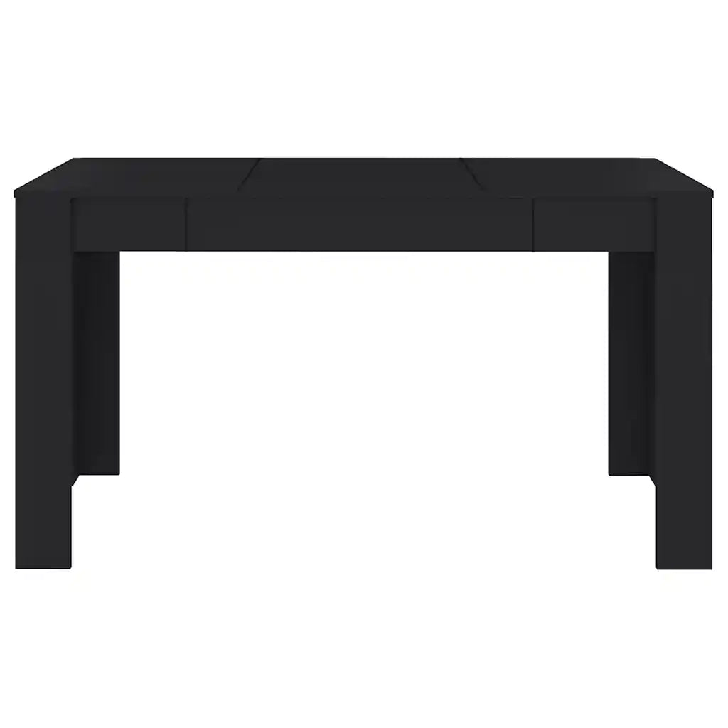 Tavolo da Pranzo Nero 140x74,5x76 cm in Legno Multistrato 804203