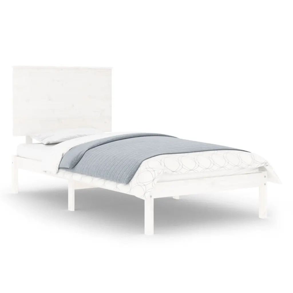 Giroletto Bianco in Legno Massello 90x190 cm 3FT Single cod mxl 64031