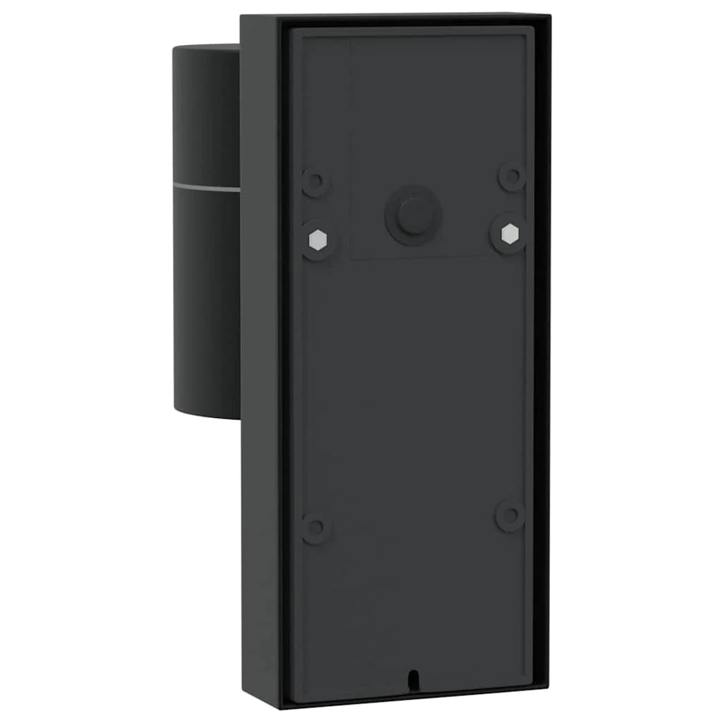 Set di 2 applique da esterno dal design moderno 6,5 x 10,5 x 16 cm in acciaio inox nero 02_0056538