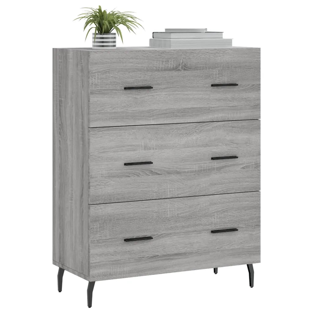 Credenza-Buffet-Armadio da cucina Grigio Sonoma 69,5x34x90 cm in Legno Multistrato 772820