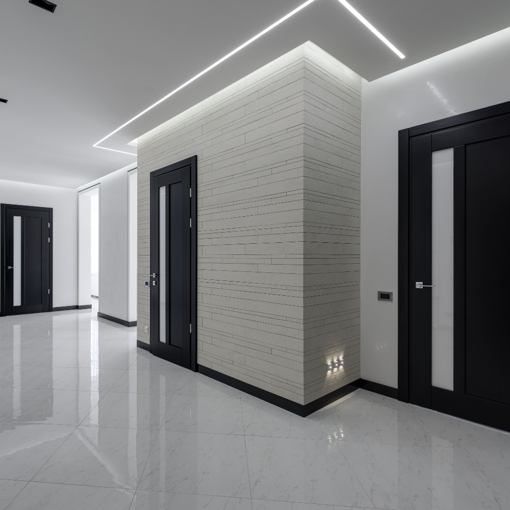 Semilavorato cartongesso fibra alluminio luce led angolo 14,5x29x29 cm 10 pezzi