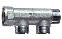 COLLETTORE CROMATO A 2 DERIVAZIONI  (FAR)- M.F. 1- FAR- pezzi 1