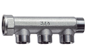 COLLETTORE CROMATO A 3 DERIVAZIONI  (FAR)- M.F. 3/4- FAR- pezzi 1