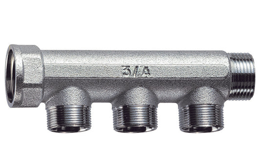 COLLETTORE CROMATO A 3 DERIVAZIONI  (FAR)- M.F. 3/4- FAR- pezzi 1