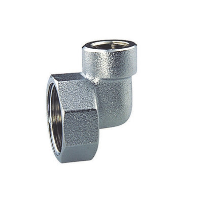 RACCORDO TERMINALE A SQUADRA CROMATO PER COLLETTORI COMPONIBILI- 3/4 x 3/8  F.F.- FAR- pezzi 1