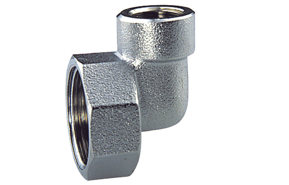 RACCORDO TERMINALE A SQUADRA CROMATO PER COLLETTORI COMPONIBILI- 3/4 x 1/2  F.F.- FAR- pezzi 1