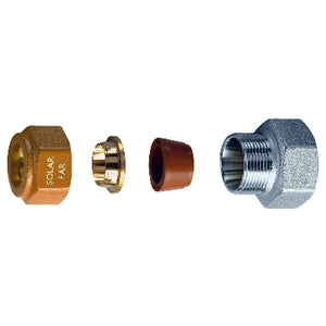 NIPPLE FEMMINA COMPLETO DI KIT DI TENUTA PER IMPIANTI SOLARI- 3/4 - Diam. 16- FAR- pezzi 1