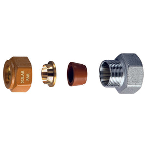 NIPPLE FEMMINA COMPLETO DI KIT DI TENUTA PER IMPIANTI SOLARI- 3/4 - Diam. 16- FAR- pezzi 1