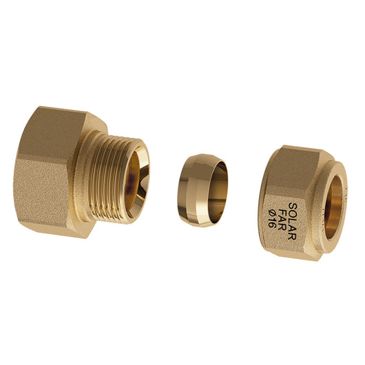 NIPPLE FEMMINA CON TENUTA METALLICA PER IMPIANTI SOLARI- 3/4 - Diam. 18- FAR- pezzi 1