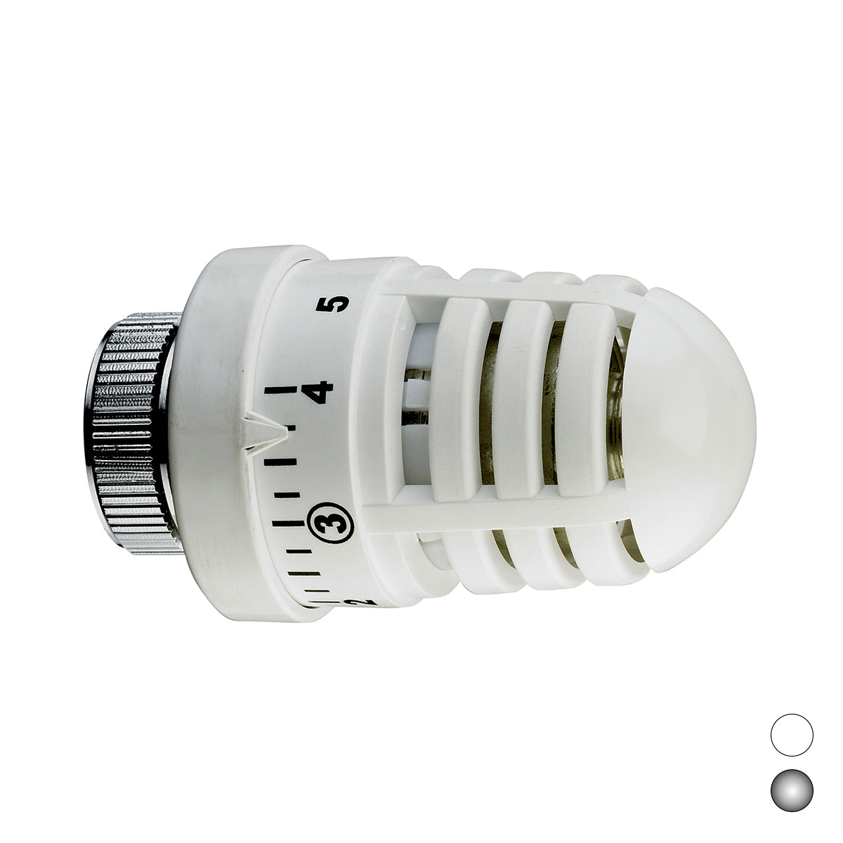 TESTA TERMOSTATICA CON SENSORE A LIQUIDO- Bianco- S.F.- pezzi 1