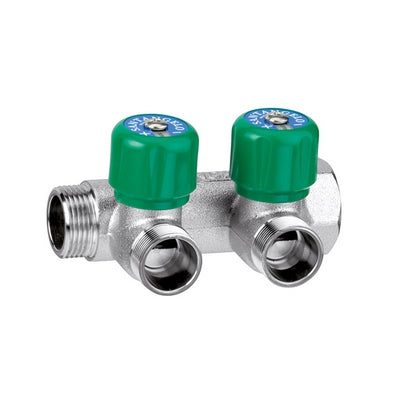 COLLETTORE 2 DERIVAZIONI  M.F. REGOLABILI- 3/4- S.F.- pezzi 1