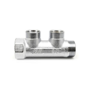 COLLETTORE 2 DERIVAZIONI M.F.- Cromo 1- S.F.- pezzi 1