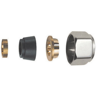 ADATTATORE PER TUBO RAME CROMO LUCIDO- Diam. 12- S.F.- pezzi 1