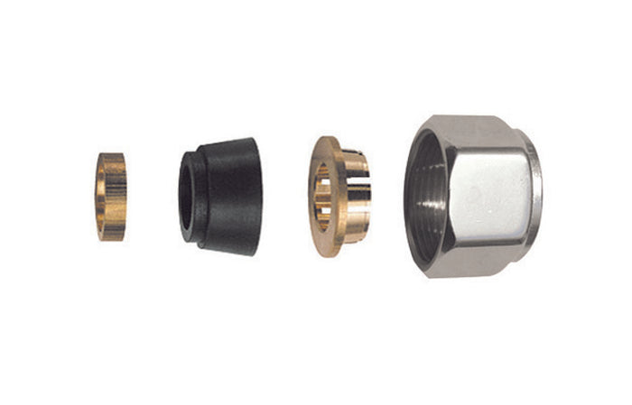 ADATTATORE PER TUBO RAME CROMO LUCIDO- Diam. 12- S.F.- pezzi 1