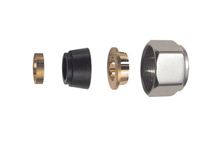 ADATTATORE PER TUBO RAME CROMO LUCIDO- Diam. 12- S.F.- pezzi 1