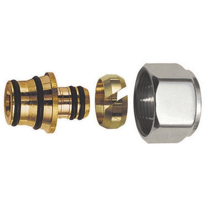 ADATTATORE PER TUBO MULTISTRATO CROMO-LUCIDO- Diam. 16 x 2- S.F.- pezzi 1