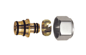 ADATTATORE PER TUBO MULTISTRATO CROMO-LUCIDO- Diam. 20 x 2- S.F.- pezzi 1