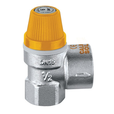 VALVOLA DI SICUREZZA PER IMPIANTI SOLARI- 1/2 x 3/4 - 6 Bar- CALEF- pezzi 1