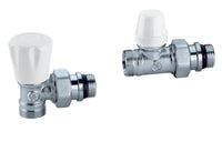 COPPIA VALVOLE PER RADIATORI ATTACCHI A SQUADRA O-RING- 3/8 12 - Adatt. x Rame- CALEF- pezzi 1