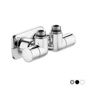 VALVOLA TERMOSTATIZZABILE DETENTORE A DOPPIA SQUADRA VERSIONE DX- 1/2 23 p.1,5  Cromo- CALEF- pezzi 1