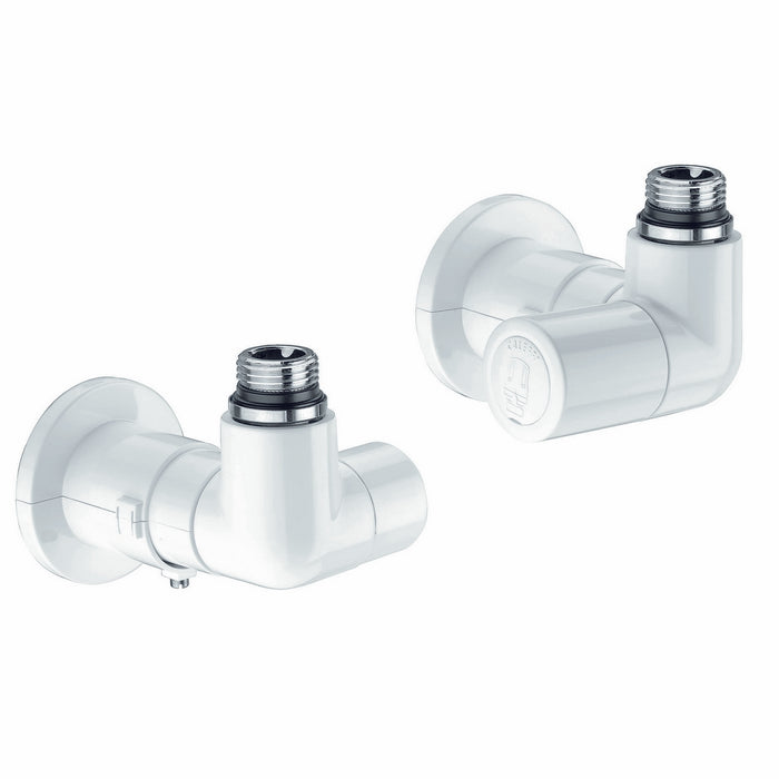 VALVOLA TERMOSTATIZZABILE + DETENTORE DOPPIA SQUADRA BIANCO VERSIONE D- 1/2 23 p. 1,5 Bianco- CALEF- pezzi 1